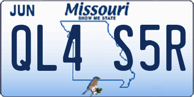 MO license plate QL4S5R