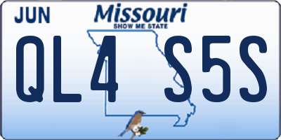 MO license plate QL4S5S
