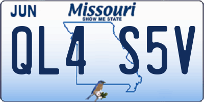 MO license plate QL4S5V