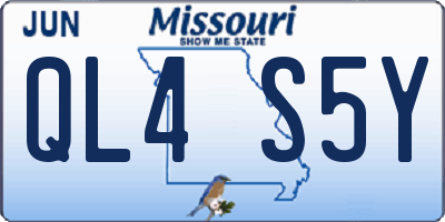 MO license plate QL4S5Y