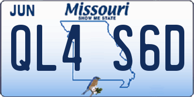 MO license plate QL4S6D