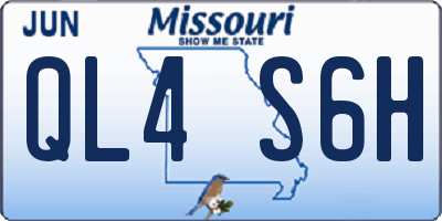 MO license plate QL4S6H