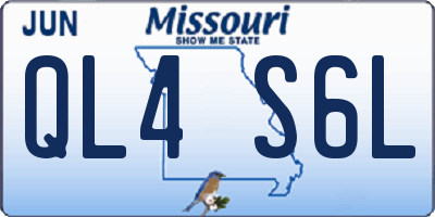 MO license plate QL4S6L