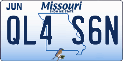 MO license plate QL4S6N