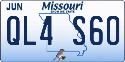 MO license plate QL4S6O