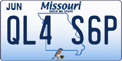 MO license plate QL4S6P