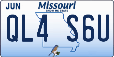 MO license plate QL4S6U