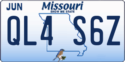 MO license plate QL4S6Z
