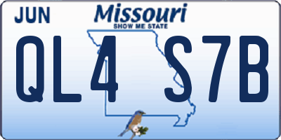 MO license plate QL4S7B