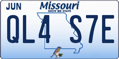 MO license plate QL4S7E