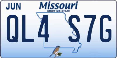MO license plate QL4S7G