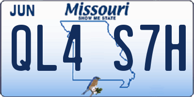 MO license plate QL4S7H