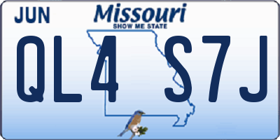 MO license plate QL4S7J