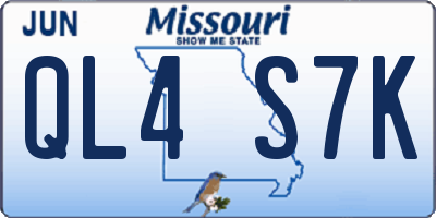 MO license plate QL4S7K