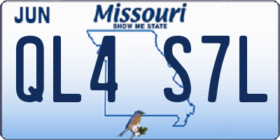MO license plate QL4S7L