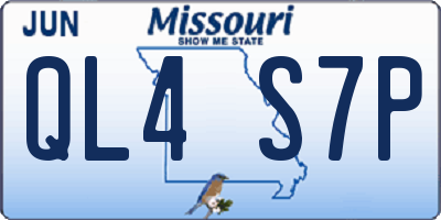 MO license plate QL4S7P