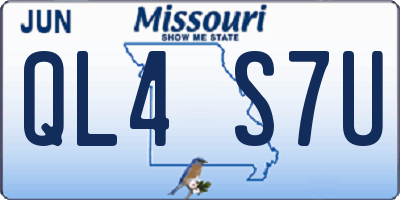 MO license plate QL4S7U