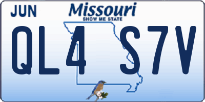 MO license plate QL4S7V