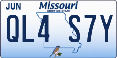 MO license plate QL4S7Y