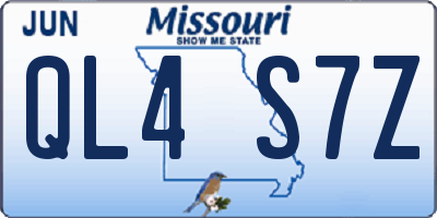 MO license plate QL4S7Z