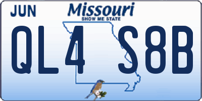 MO license plate QL4S8B
