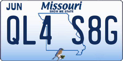 MO license plate QL4S8G