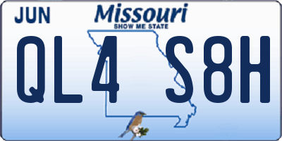 MO license plate QL4S8H