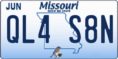 MO license plate QL4S8N