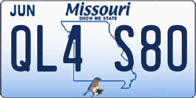 MO license plate QL4S8O