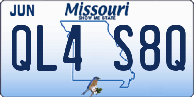 MO license plate QL4S8Q