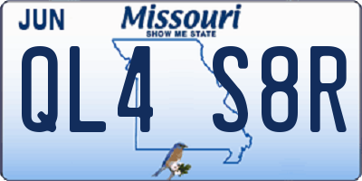 MO license plate QL4S8R