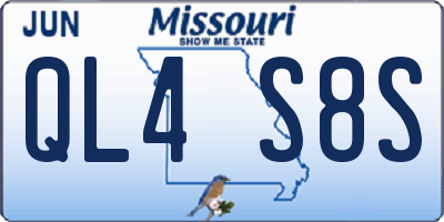 MO license plate QL4S8S