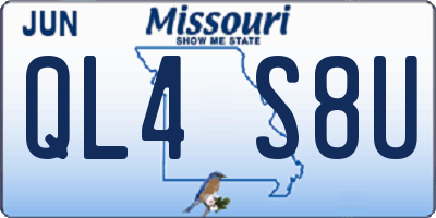 MO license plate QL4S8U