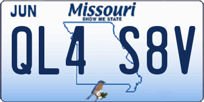 MO license plate QL4S8V
