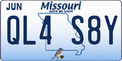 MO license plate QL4S8Y