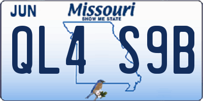 MO license plate QL4S9B