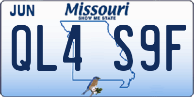 MO license plate QL4S9F