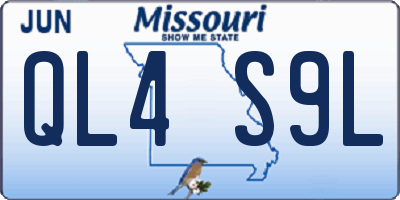 MO license plate QL4S9L