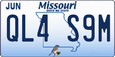 MO license plate QL4S9M