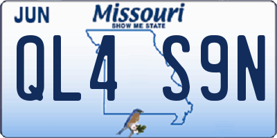 MO license plate QL4S9N