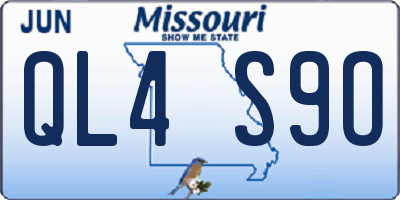 MO license plate QL4S9O