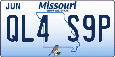 MO license plate QL4S9P