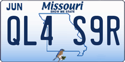 MO license plate QL4S9R