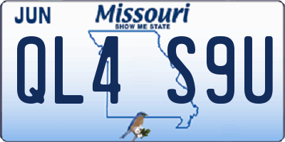 MO license plate QL4S9U