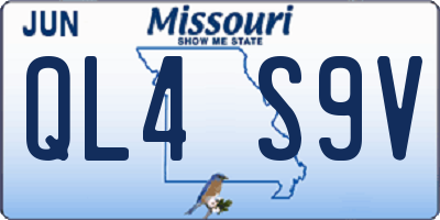MO license plate QL4S9V