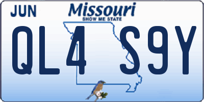 MO license plate QL4S9Y