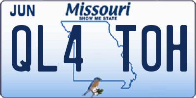 MO license plate QL4T0H