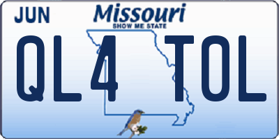 MO license plate QL4T0L