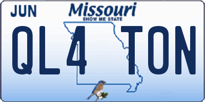 MO license plate QL4T0N