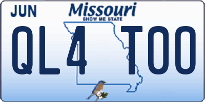 MO license plate QL4T0O